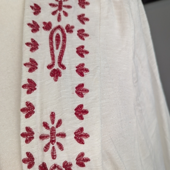 White and red boho cardigan - Picture 7 of 10